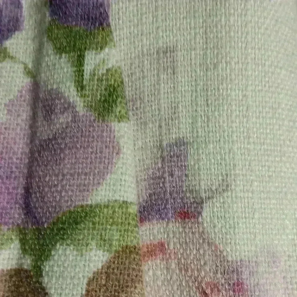 Women Alfred Dunner floral blazer jacket L chartreuse green Spring fall leisure - Picture 11 of 11